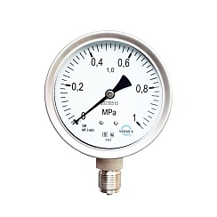 Манометры, мановакуумметры и вакуумметры коррозионностойкие MP-3-AKS, MVP-3-AKS, VP-3-AKS с повышенной безопасностью