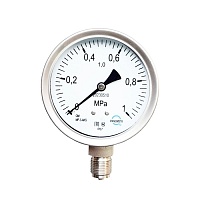 Манометры, мановакуумметры и вакуумметры коррозионностойкие MP-3-AKS, MVP-3-AKS, VP-3-AKS с повышенной безопасностью